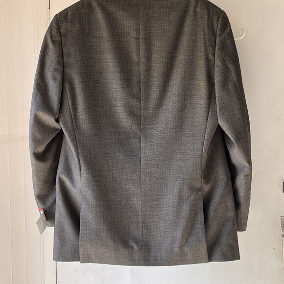 NWT IZOD Mens Suit Jacket Sport Coat 44L Black Micro Checks Polyester Rayon - Picture 7 of 14